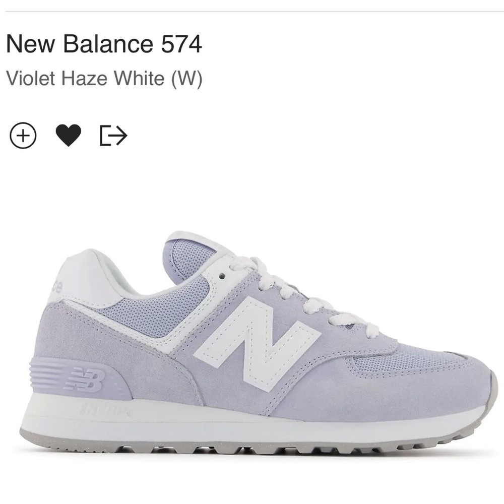 Brand New New Balance 574 Sneakers size 8 US Violet Haze
